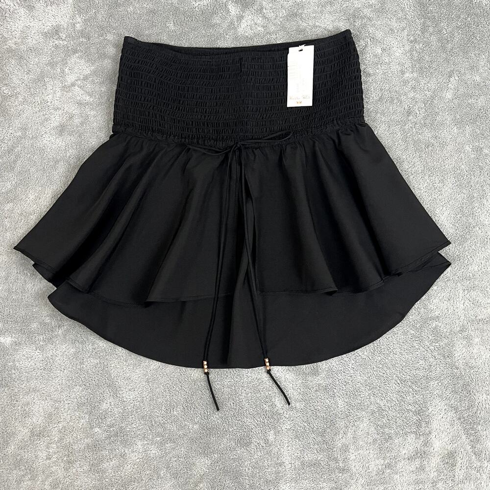 Winston White Santorini Tube Top Womens S Black Ruffle Flowy NWT MSRP $99